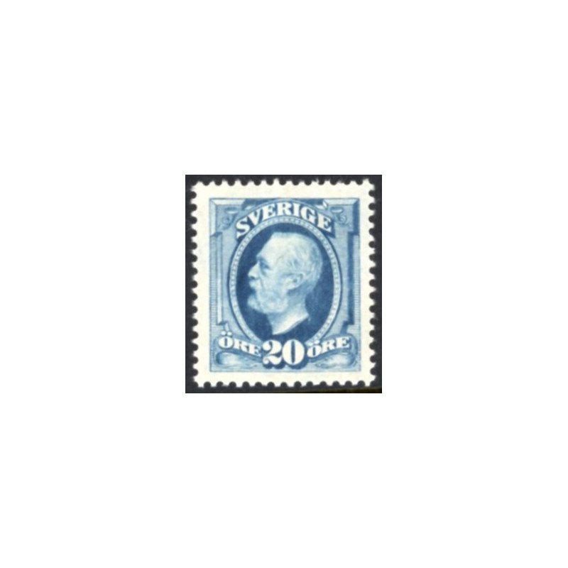 Sverige. 1911. Kong Oscar 20 Øre. AFA nr. 55 **  postfrisk stemplet FDC st,