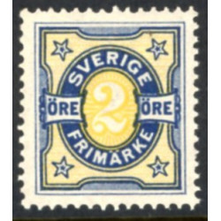 Sverige. 1892. Taltegning, 2 Øre, AFA nr. 47 ** postfrisk stemplet FDC st,