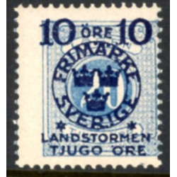 Sverige. 1916. Landestorm II 10+20/20 Øre. AFA nr. 93 ** postfrisk stemplet FDC st,
