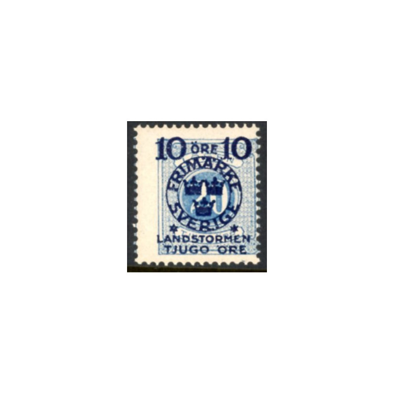 Sverige. 1916. Landestorm II 10+20/20 Øre. AFA nr. 93 ** postfrisk stemplet FDC st,