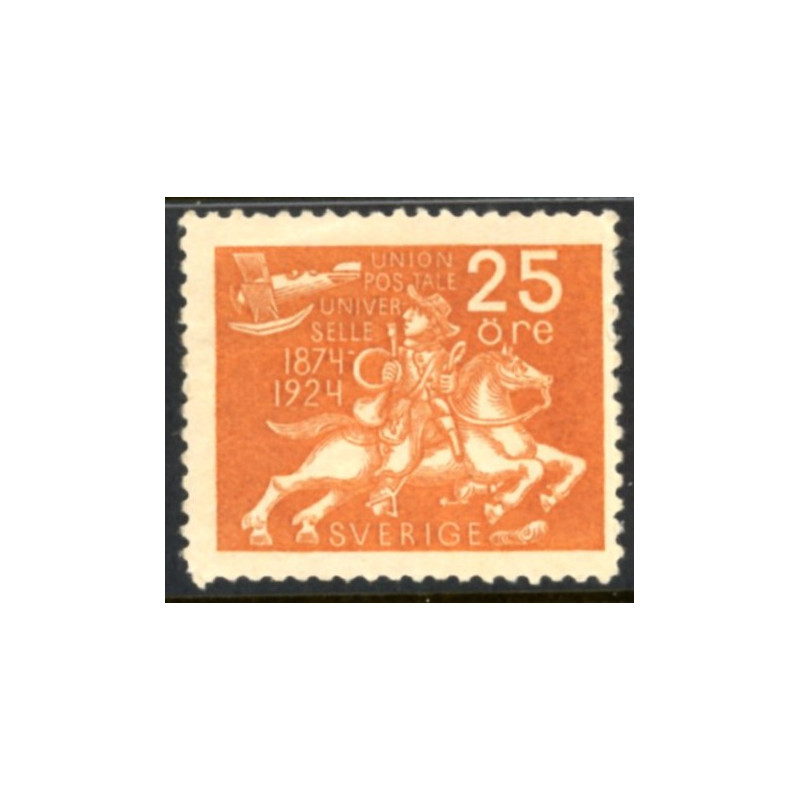 Sverige. 1924. Verdenspostforeningen, 25 Øre, AFA nr. 178 **  postfrisk stemplet FDC st,