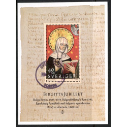 Sverige 2003. Den Hellige Birgitta miniark. AFA 2288,  postfrisk stemplet  hæfte FDC parstykkke