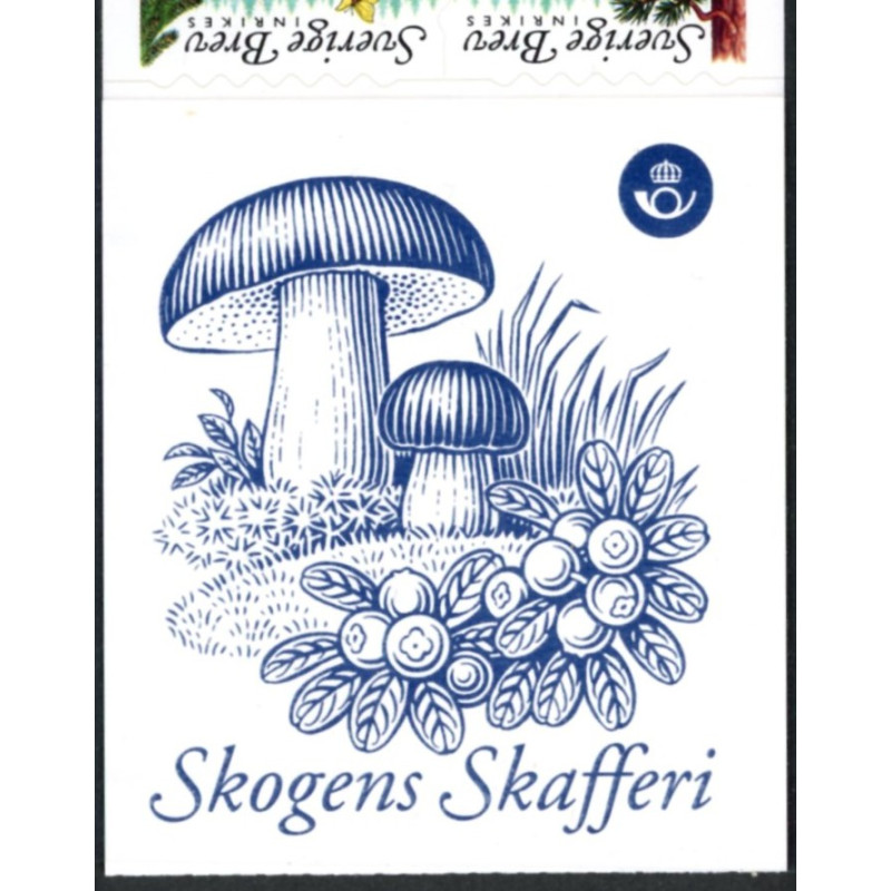 Sverige 2004. Skovens forråd. AFA nr. 2342-45,  postfrisk sammentryk stemplet  hæfte FDC parstykkke