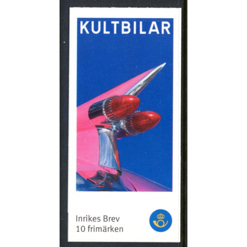 Sverige 2009. Kultbiler. AFA nr. 2616-20, postfrisk hæfte stemplet  hæfte FDC parstykkke