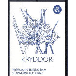 Sverige 2009. Kryderier. AFA nr. 2664-67, postfrisk hæfte stemplet  hæfte FDC parstykkke