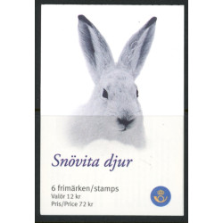 Sverige 2009. Snehvide dyr. AFA nr. 2675-77, postfrisk sammentryk stemplet  hæfte FDC parstykkke