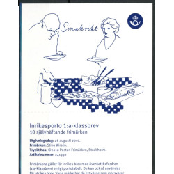 Sverige 2010. Svenske specialiteter. AFA nr. 2721-24 postfrisk hæfte stemplet FDC parstykkke