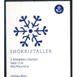 Sverige 2010. Snekrystaller. AFA nr. 2731-35 postfrisk  stemplet  hæfte FDC parstykkke