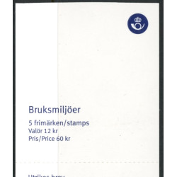 Sverige 2011. Driftmiljøer. AFA nr. 2753-57 postfrisk stemplet  hæfte FDC parstykkke