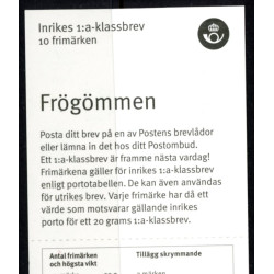 Sverige 2011. Frøgemmer. AFA nr. 2788-91 postfrisk hæfte stemplet  hæfte FDC parstykkke