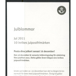 Sverige 2011. Julefrimærker. AFA nr. 2794-97 postfrisk hæfte stemplet  hæfte FDC parstykkke
