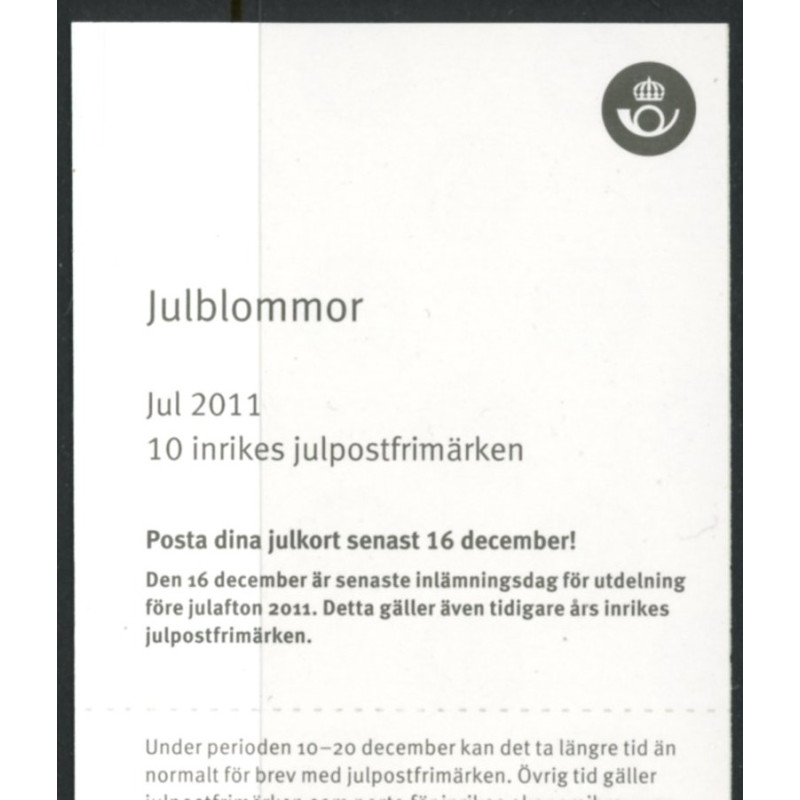 Sverige 2011. Julefrimærker. AFA nr. 2794-97 postfrisk hæfte stemplet  hæfte FDC parstykkke