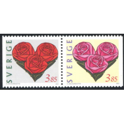 Sverige 1997. Valentins dag. AFA 1910-11 postfrisk stemplet  hæfte FDC