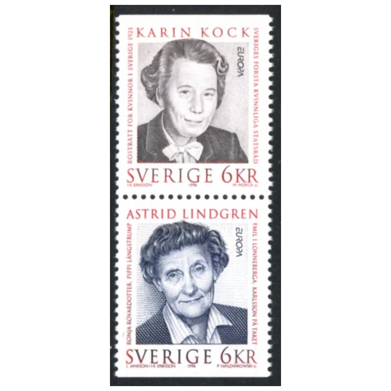 Sverige 1996. CEPT. AFA 1871-72, postfrisk stemplet  hæfte FDC