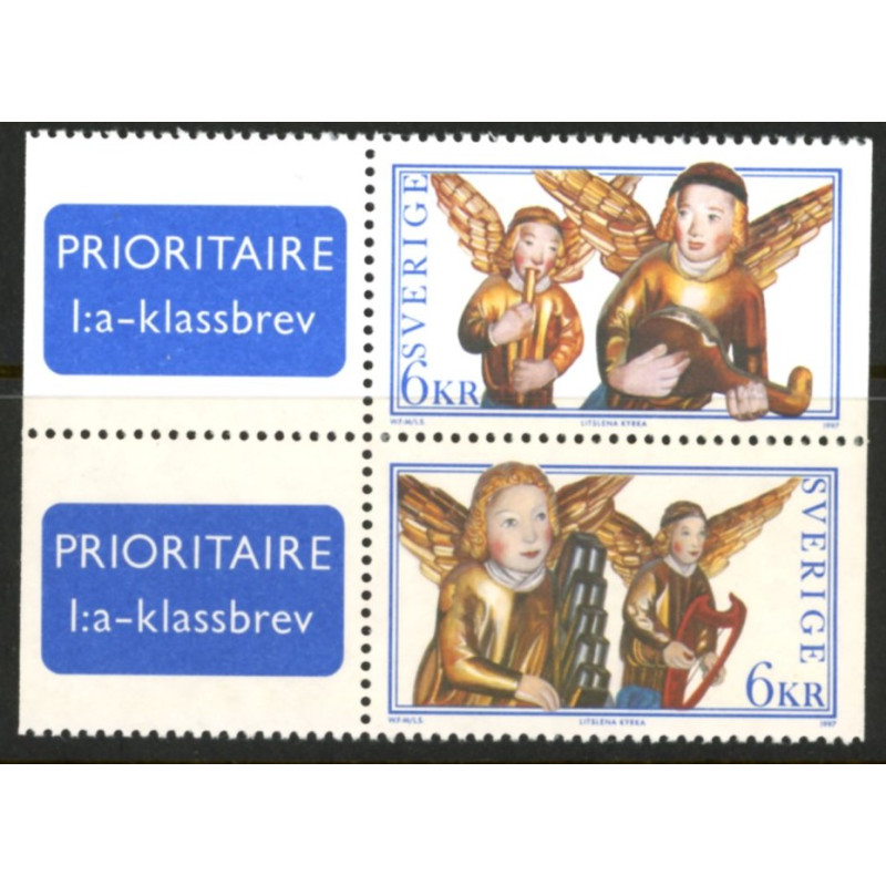 Sverige 1997. Engle. AFA nr. 1958-59 postfrisk stemplet  hæfte FDC