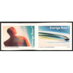 Sverige 2012. Canserfonden. AFA nr. 2814-15 postfrisk stemplet  hæfte FDC parstykkke