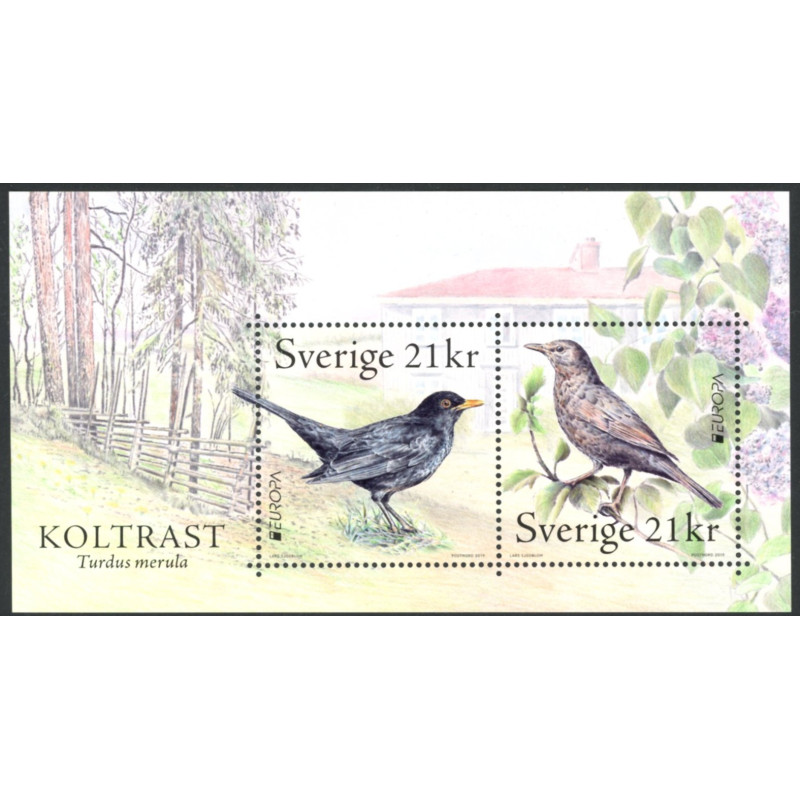 Sverige 2019. Nationalfugl. miniark. AFA nr. 3261 **                , stemplet FDC, (o)