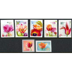 Sverige 2019. Tulipaner. AFA nr. 3230-36 ** , stemplet FDC, (o)