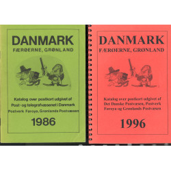 Kataloger over postkort udgivet af Det Danske Postvæsen, Postverk Føroya og Grønlands Postvæsen 1986/96