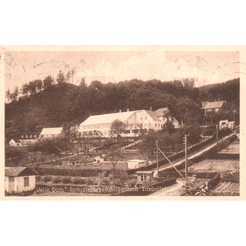 Vejle. Forlystelseseetablisementet Træballehus, brugt med julemærke 1927