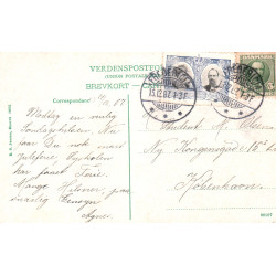 Fredericia. Banegaarden, brugt, med julemærke 1907
