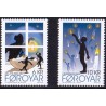 Færøerne 2010. 6,00-10,00 Kr. Julesange I. AFA nr. 706-07 postfrisk stemplet