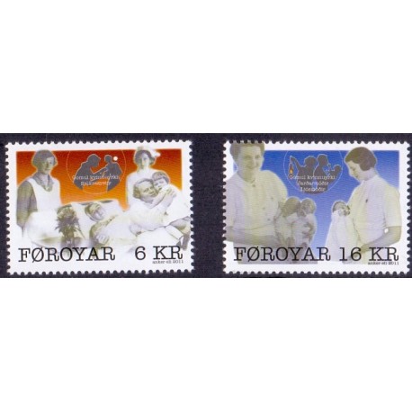 Færøerne 2011. 6,00-16,00 Kr. Traditionelle kvindefag. AFA nr. 709-10 postfrisk stemplet