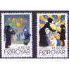Færøerne 2011. 6,50-10,50 Kr. Julesange 2. AFA nr. 732-3 Postfrisk stemplet