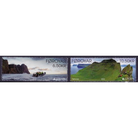 Færøerne 2012. 6,50-10,50 Kr. Europamærke/CEPT. AFA nr. 745-6 Postfrisk stemplet