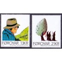 Færøerne 2012. 13,00-21,00 Kr. Nordisk samtidskunst. AFA nr. 758-9 Postfrisk stemplet