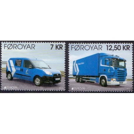 Færøerne 2013. 7,00-12,50 Kr. Europamærke /CEPT. AFA nr. 779-80 Postfrisk stemplet