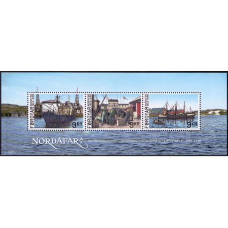 Færøerne 2013. 3 x 9,00 Kr. Nordfar i miniark. AFA nr. 786 Postfrisk  stemplet