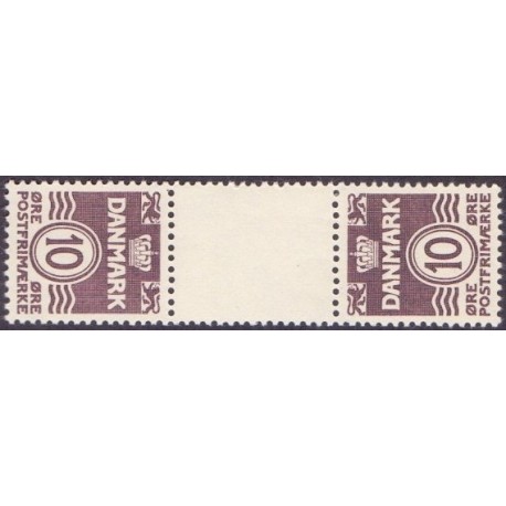 Danmark Tête-bêche 10 **/NHM stemplet/used