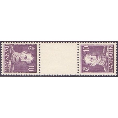 Danmark Tête-bêche 10 **/NHM stemplet/used
