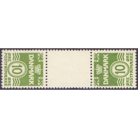 Danmark Tête-bêche 10 **/NHM stemplet/used