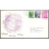 Narl Fletchers ice Island T-3 with USA stamps, on cover to Skanderborg, Denmark