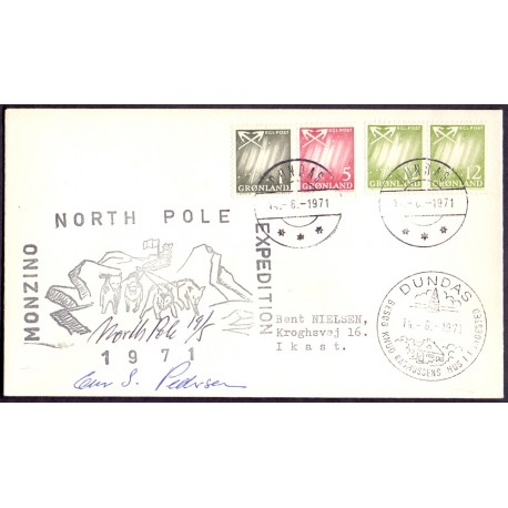 Monzino North Pole Expedition 1971, sign. Northpole 