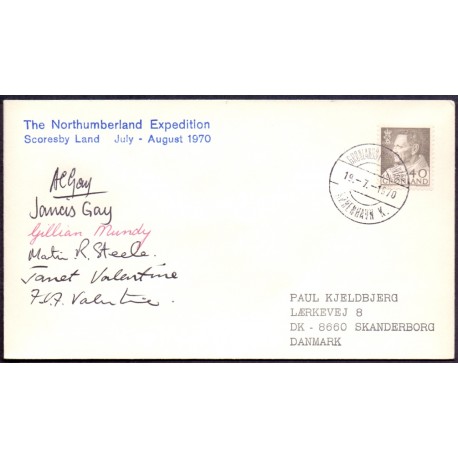 The Northumberland Expedition Scoresby Land July - August 1970, sign.
