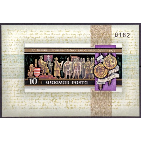 Ungarn/Hungary 1972. Szekesfehrvas 1000 år  miniark, UTAKKET AFA nr 2733U**
