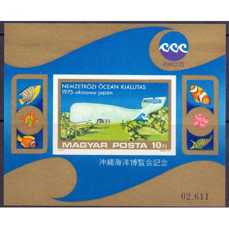 Ungarn/Hungary 1975. EXPO miniark, UTAKKET AFA nr 2980U**