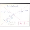Kroatien. Hrvatska Alpinisticka Ekspedicija 71, with dif. Sign, on homemade card to Nivå Denmark
