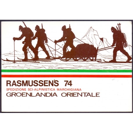 Italy. Rasmussen Groenlandia Orientale 74, with dif. Sign, on card to Skanderborg Denmark