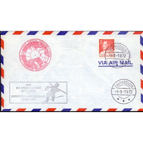 First Artic Voyage.  M.S. Lindblad Explorer in the Arctic august 1972. on cover 