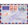 Luftpostbrev. Forsøgt sendt til Jordan, "Return To Sender delivery prevented by ENEMY occupation of Jordan Territory" 