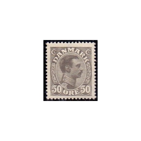 Danmark 1921-2 50 Øre olivgrå/grå postfrisk