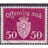 Norge Tjenste. 1946 50 Øre brunrød. Luksus stemplet AFA 58