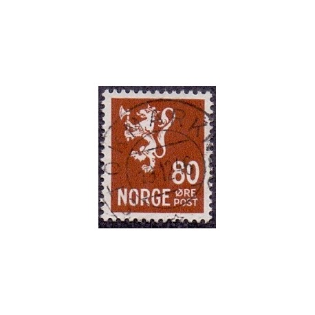 Norge 1946. 80 Øre brun. Luksus stemplet AFA 336