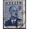 Norge 1945. 60 Øre mørkblå. pragt stemplet AFA 317