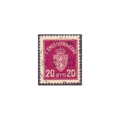 Norge Tjenste. 1926 20 Øre mørkviolet. LUKSUSSTEMPLET AFA 4
