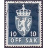 Norge Tjenste. 1955 10 Øre gråblå. LUKSUSSTEMPLET AFA 69